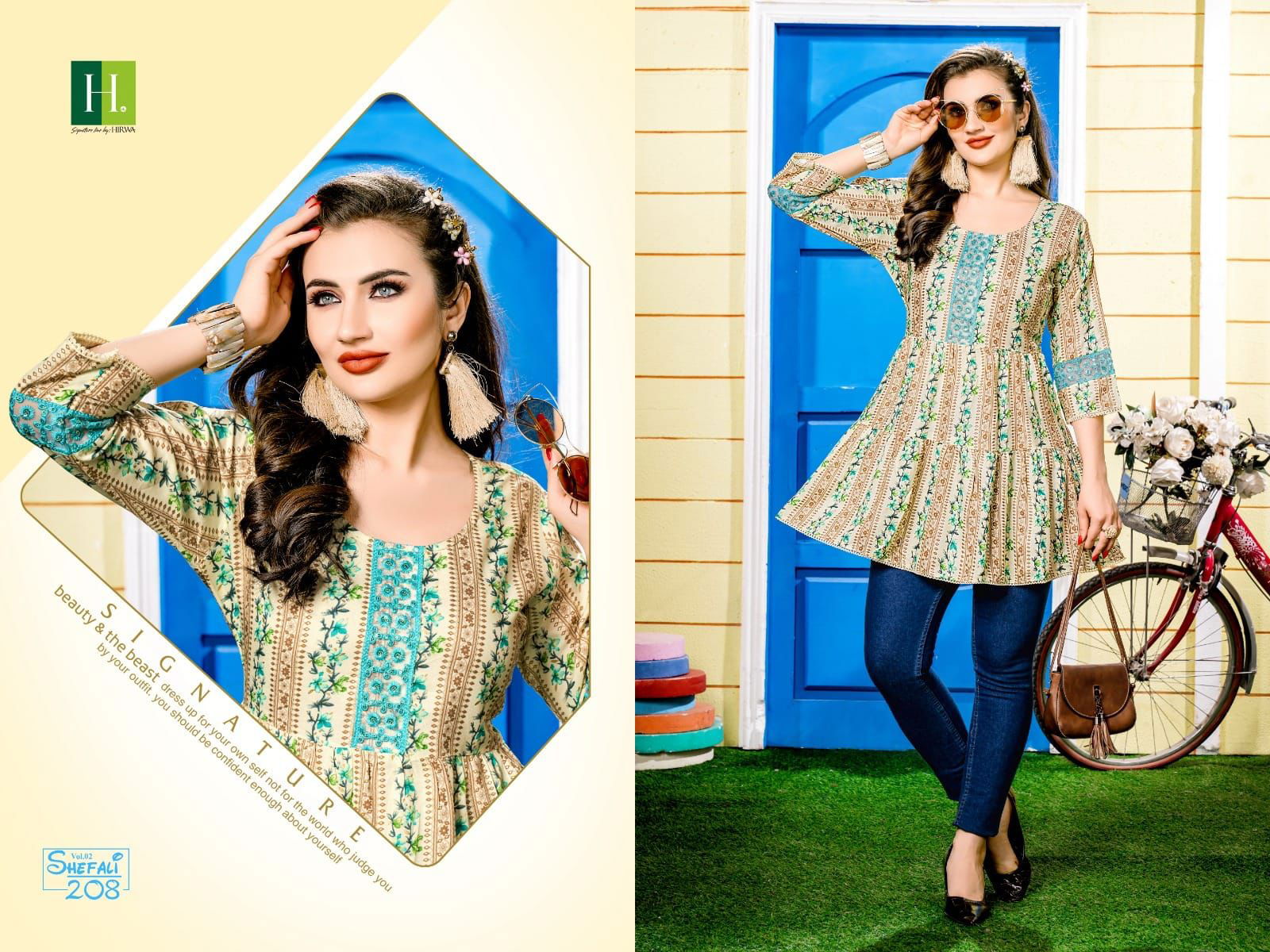 Shefali Vol 2 By Hirwa Short Ladies Top Catalog